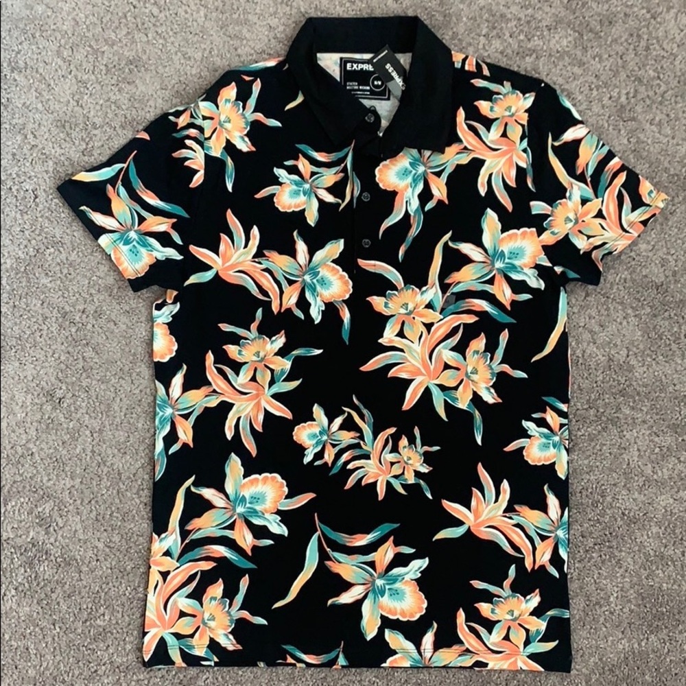 Express Men’s Collared Floral Shirt